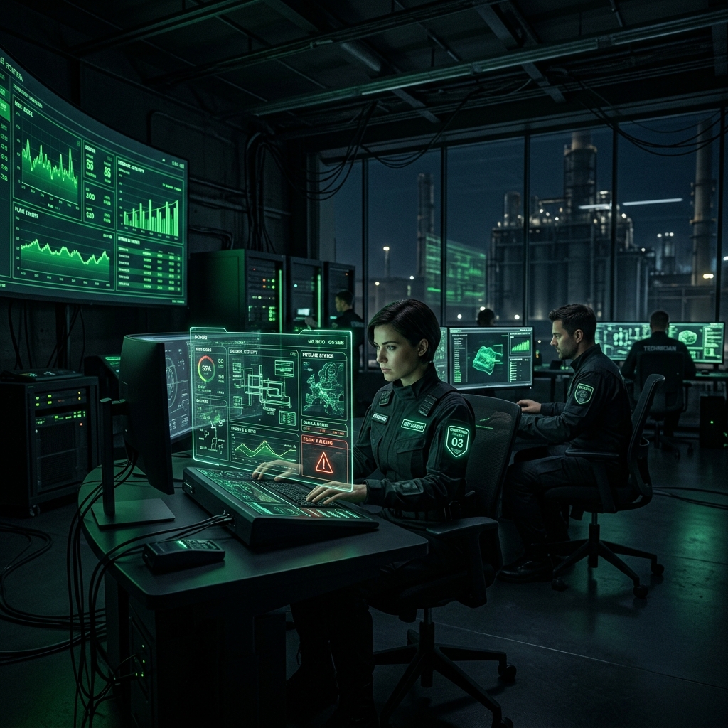Sala de control de seguridad operativa